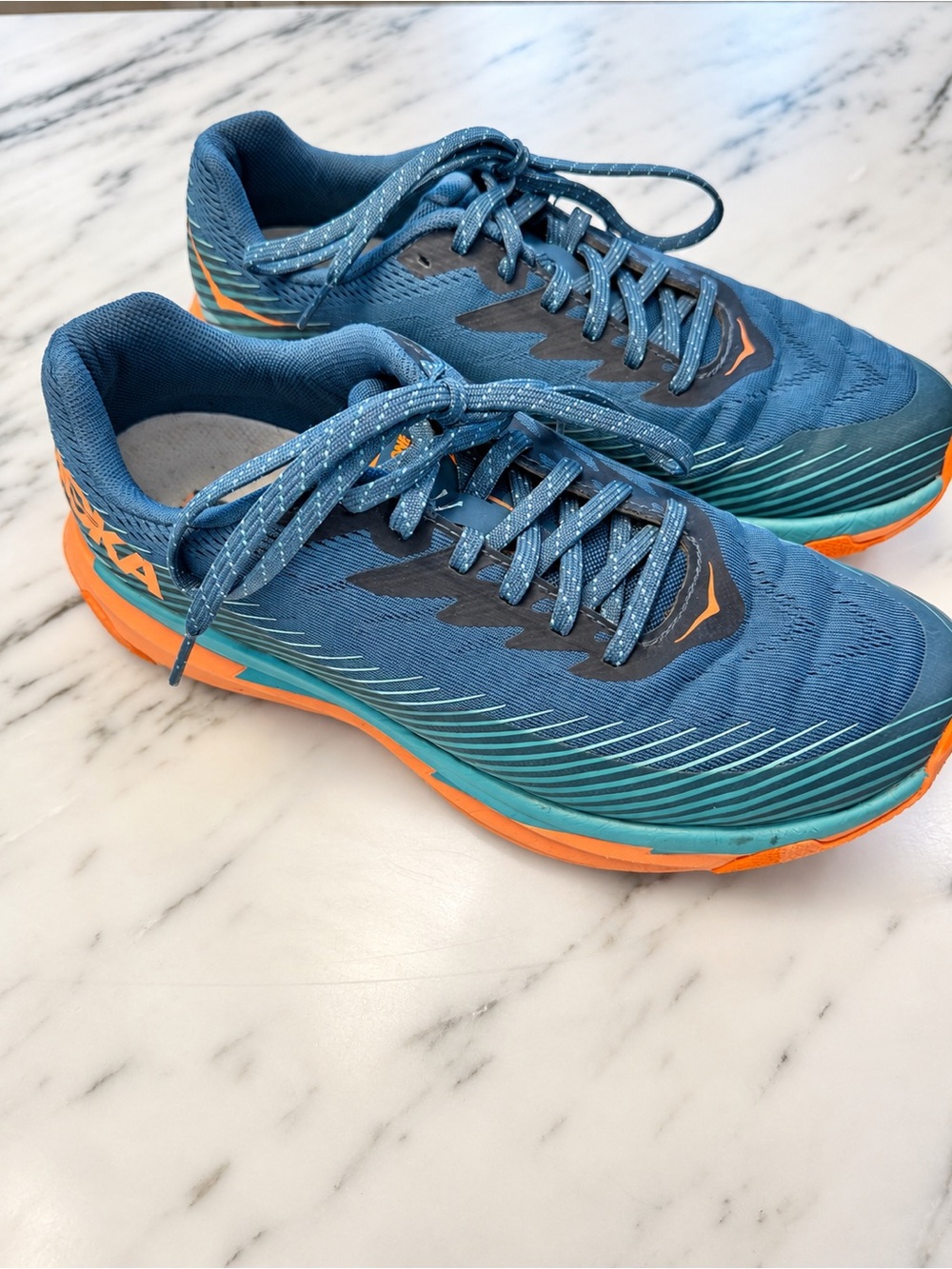 HOKA One One Torrent 2 Women’s Trail Running Shoes Size 9.5 Blue Orange